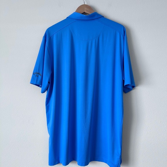 Callaway Mens Large Golf Polo Shirt Blue Opti-Dri Short Sleeve Performance - Picture 4 of 14